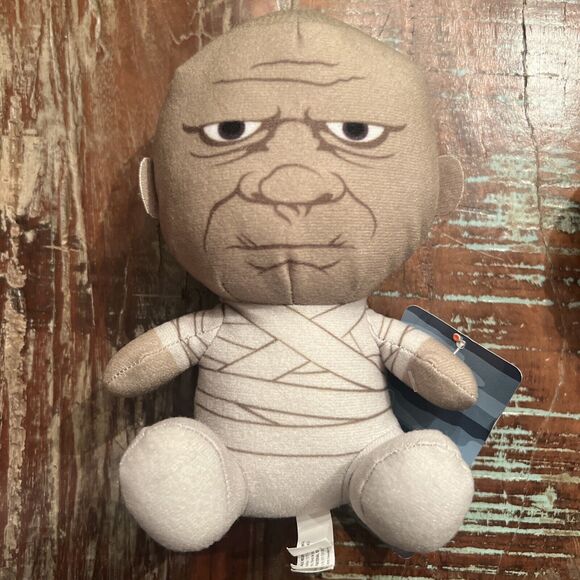 Universal Studios Little MONSTERS MUMMY 7” BIG HEAD Stuffed Toy Doll Plush 2018 - Picture 2 of 5